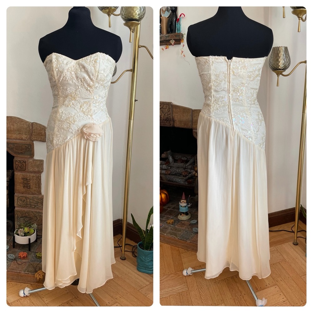 Vintage Jessica McClintock Wedding Gown PROM DRESS Beautiful